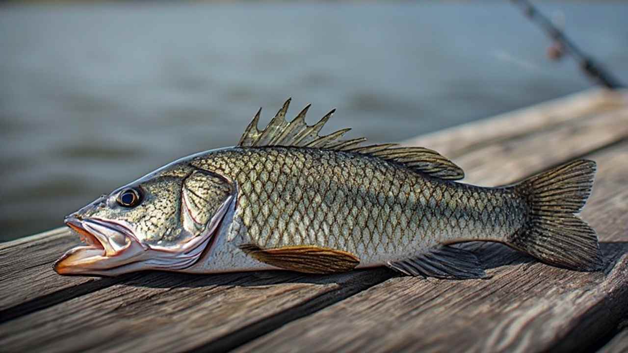 Bluegill and crappie caught from an Ohio dock fishing spot