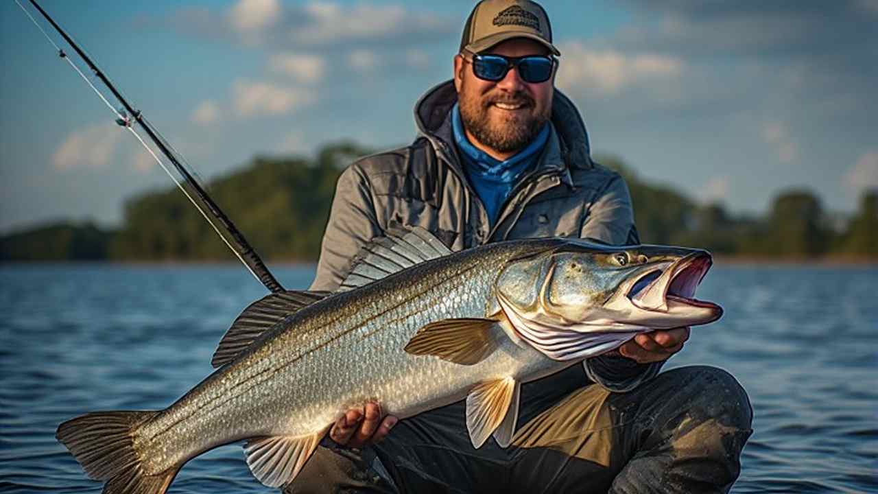 Catfish angler with trophy blue catfish from Grenada Lake