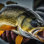 Close-up of yellow perch caught during a North Dakota winter bite