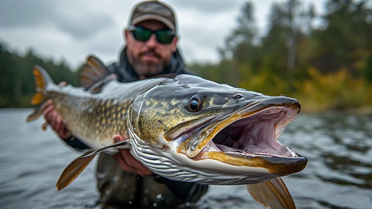 Trophy muskie caught and released in Wisconsin Northwoods