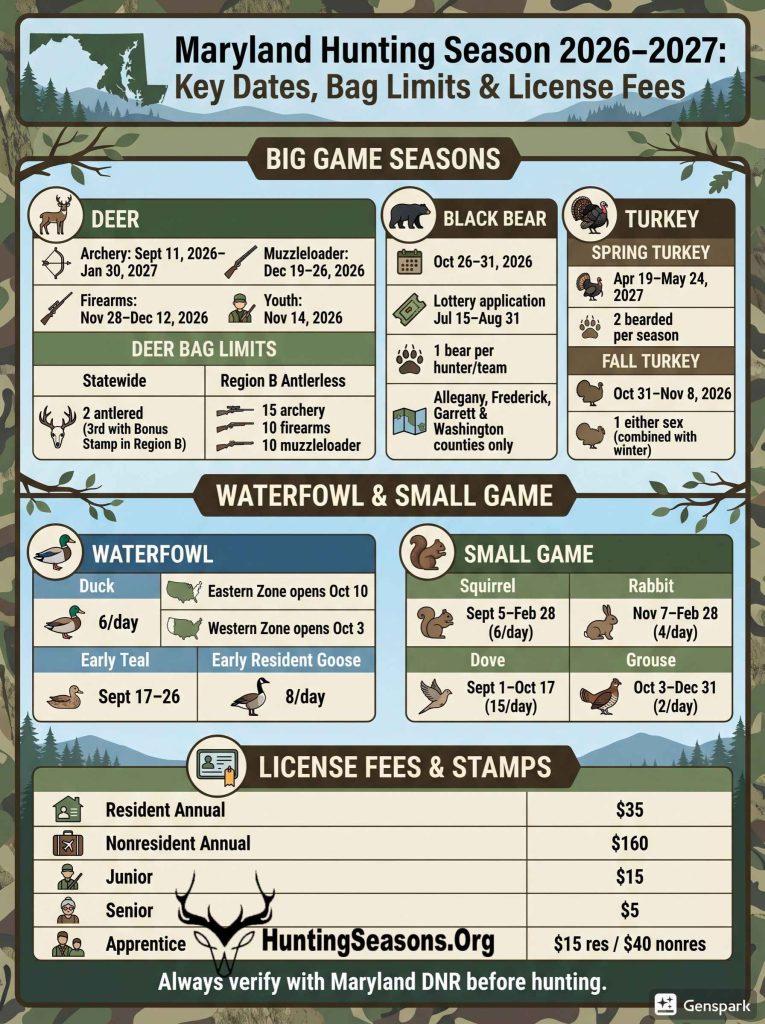 Maryland-Hunting-season-2026-2027